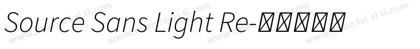 Source Sans Light Re字体转换